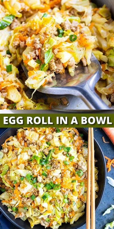 Egg Roll In A Bowl Recipe Evolving Table Recipe Low Carb Recipes Dairy Free Recipes