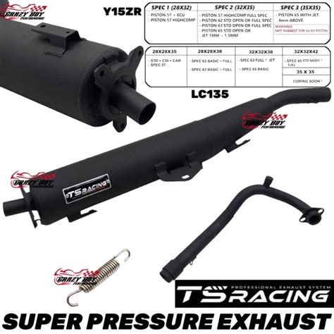 Ts Racing Super Back Pressure Exhaust Y Zr Lc V V Vf I Rsx