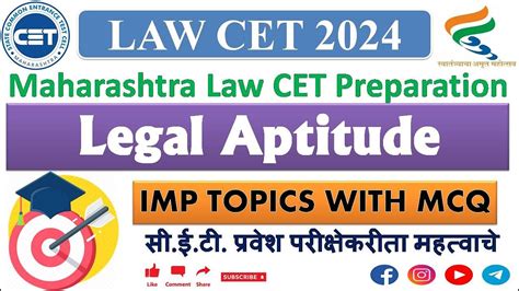 Mah Llb Cet2024 Legal Aptitude Imp Topics With Mcqs Indian