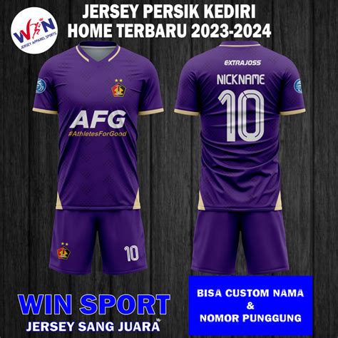 Jual Setelan Jersey Sepak Bola PERSIK KEDIRI HOME 2023 2024 TERBARU BRI