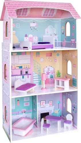 Casa De Muñecas Para Niñas Casita Scarlett Jueguete Infantil Color Rosa