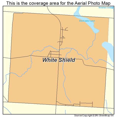 Aerial Photography Map of White Shield, ND North Dakota