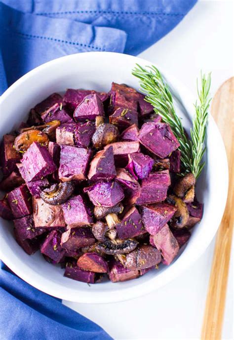 Roasted Purple Sweet Potatoes Just Farmed