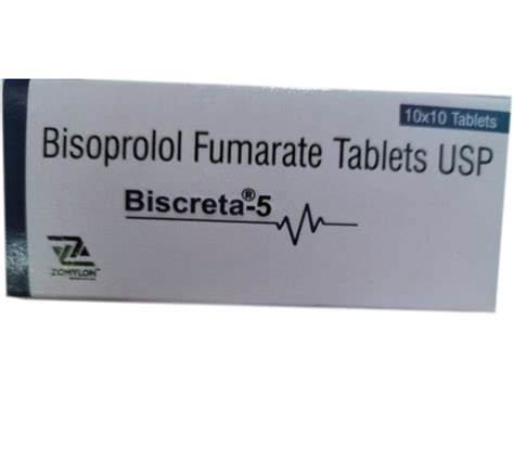 Biscreta Bisoprolol Fumarate Tablet At Box Ghodasar