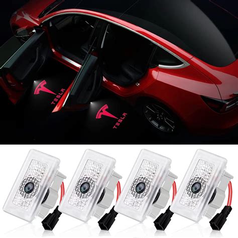 Amazon AuyNeas Never Fade For Tesla Car Door Logo Projector For