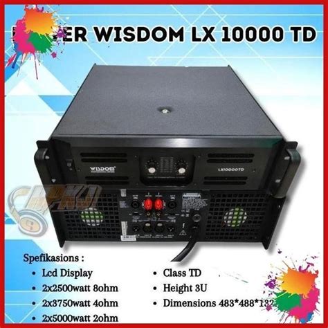 Jual Power Wisdom Lx Td Professional Power Amplifier Td Class Lx