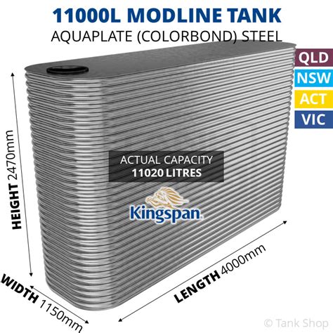 11000 Litre Modline Aquaplate Steel Water Tank 11000l Kingspan Tank 1150x4000x2470mm