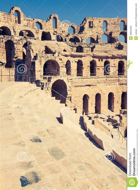 Amphitheater In El Jem Tunisia Stock Image Image Of Historic