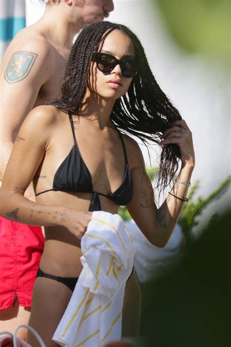 Zoe Kravitz Wearing A Bikini At A Pool In Miami Gotceleb 41832 Hot