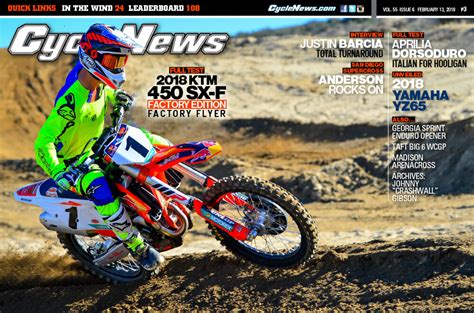 Cycle News Magazine Ktm Factory Edition Test Justin Barcia