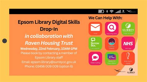 Epsom Library on Twitter: "Our next #DigitalSkillsSurrey event will ...