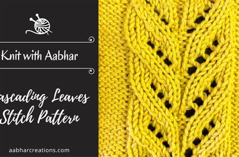 Elongated Diamond Lace Stitch Pattern Knit With Aabhar Aabhar Creations