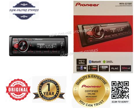 Pioneer MVH S215BT Digital Media Car Stereo With Bluetooth USB