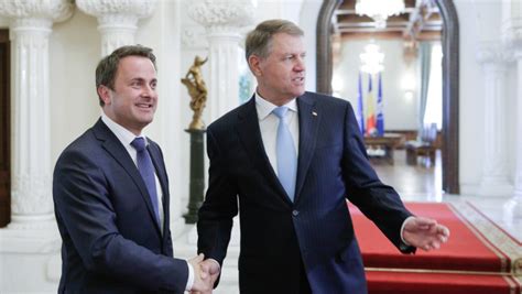 Klaus Iohannis îl va primi pe premierul Luxemburgului Xavier Bettel va