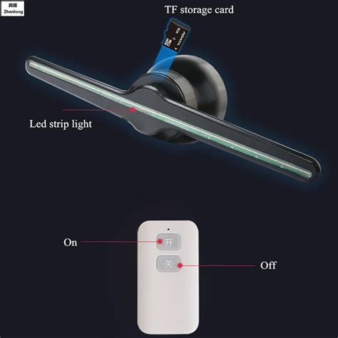 LED Fan Holographic Imaging 3D Hologram Advertising Display LED Moving Head Light 3D Naked Eye