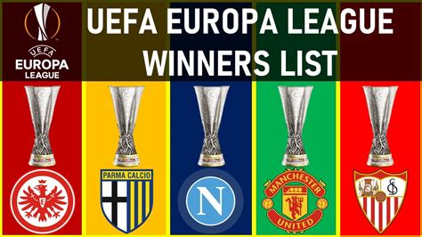 196 Uefa Europa League • Winners List 1972 2022 Youtube