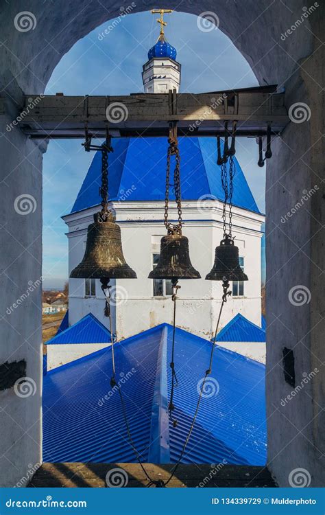 Bells On Church Bell Tower Stock Image Image Of Orthodox 134339729