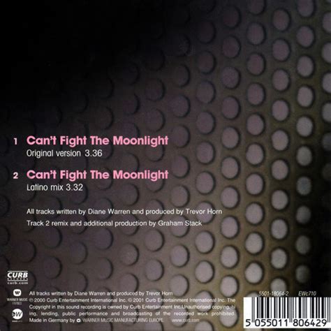 MUSICOLLECTION LEANN RIMES Can T Fight The Moonlight CD 2Titres 2001