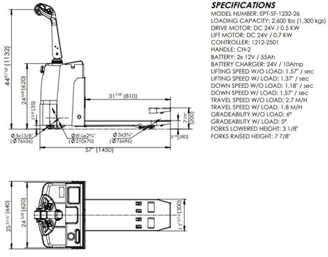 Electric Pallet Truck With Single Fork Battery Operated Powered