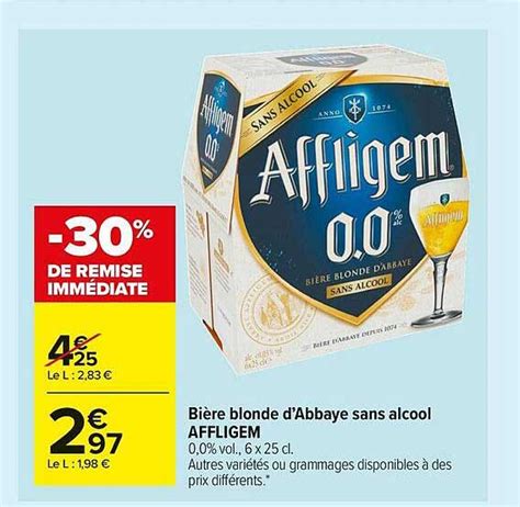 Promo Bière Blonde D abbaye Sans Alcool Affigem chez Carrefour Market iCatalogue fr