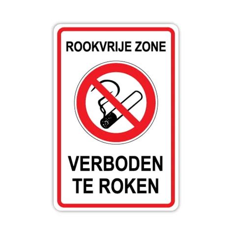 Bord Rookvrije Zone Kies X Of X Cm Prijs