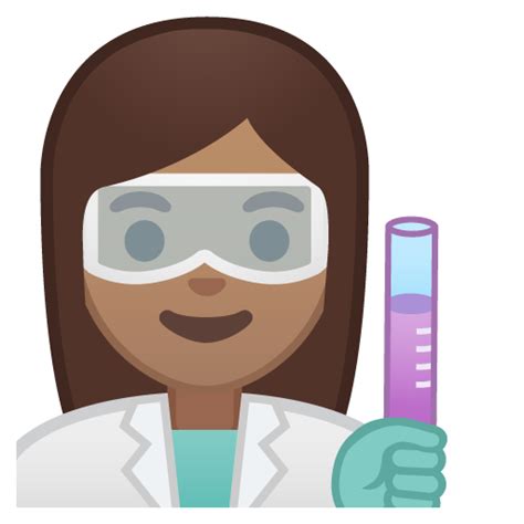 Cientista Mulher Pele Morena Em Google Noto Color Emoji Android 8 0