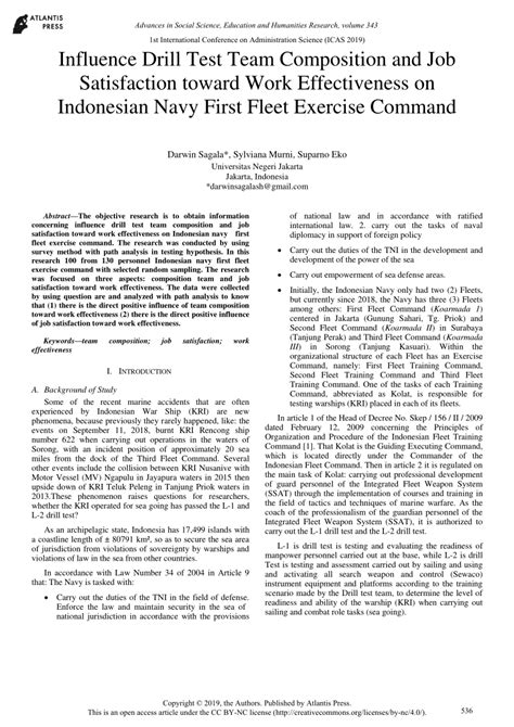 PDF Influence Drill Test Team Composition And Job Satisfaction Toward