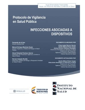 Fillable Online Protocolo De Vigilancia En Salud Pblica Infecciones Fax