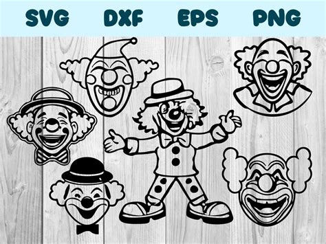 Clown Svg Clown Png Clown Clipart Clown Vector Bundle Pack Commercial Use - Etsy