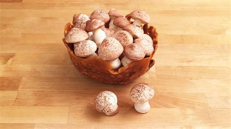 Meringue Mushrooms And Almond Basket Cheeky Crumbs Stuffed