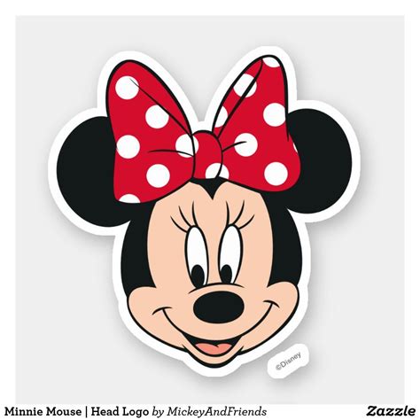 Minnie Mouse Head Logo Sticker Zazzle Artofit