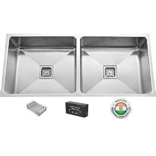 Buy Silverline Stainless Steel Grade Double Bowl Kitchen Sink