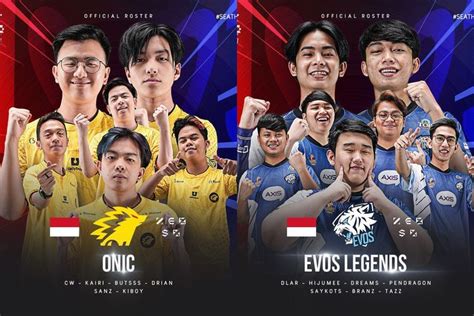 Ini Daftar Pemain Onic Esports Dan Evos Legends Di Mobile Legends MSC 2023