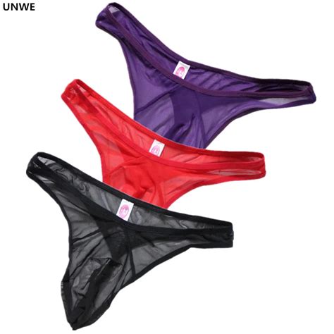 UNWE Culotte Tanga En Maille Pour Hommes Sous V Tement Bikini Sexy Tanga L Ger Livraison