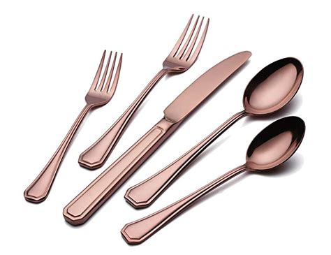 Rose Gold Flatware Set Grupo Lomas Digital Midia Center