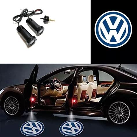 Kit Juego Luz Led Logo Lupa Cortes A Bajo Puerta Volkswagen