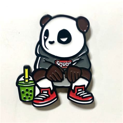 Boba Panda Enamel Pin – Asians Never Die