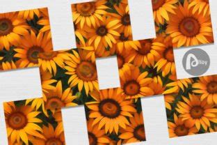 Digital Paper Sunflower Pattern Graphic By Artnoy Creative Fabrica