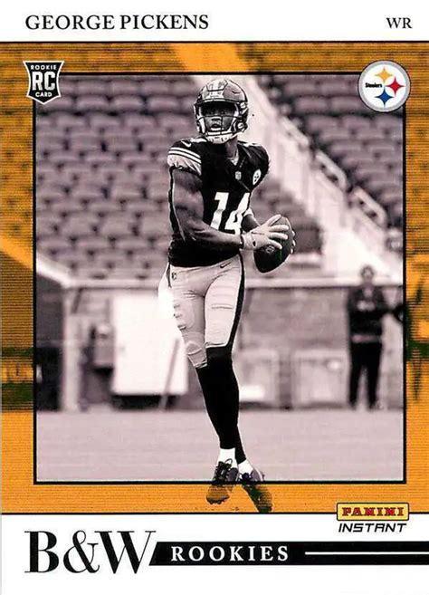 NFL 2022 Instant Black White Rookies Single Card 649 George Pickens