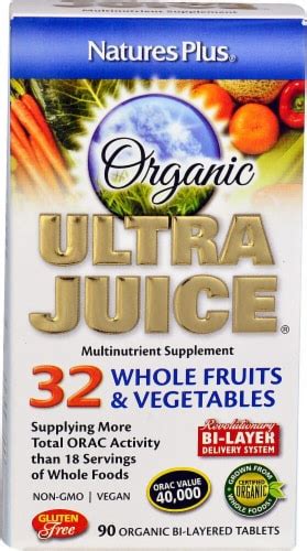 Nature S Plus Organic Ultra Juice Multinutrient Supplement Tablets