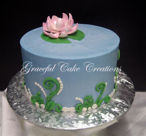 elegant water lily birthday cake graceful cake creations flickr