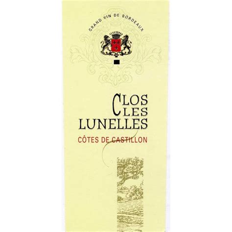 Clos Lunelles Castillon Cotes De Bordeaux Future Arrival The