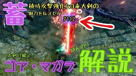 【mhr Sb】蓄積時攻撃強化lv3大剣の魅力を伝えたい＆ほんのりゴア・マガラ立ち回り解説【ゴア・マガラ】 Youtube