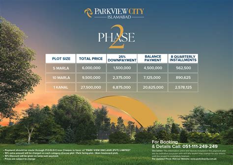 Payment Plan - ParkView City