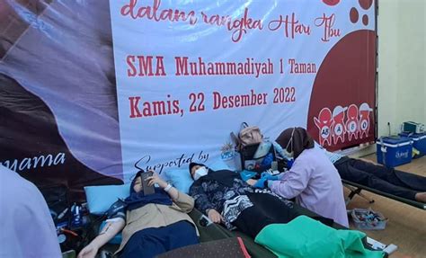 Sma Muhammadiyah Taman Sidoarjo Fasilitasi Siswanya Donor Darah