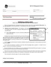 Management Science Quantitative Techniques For Decision Making