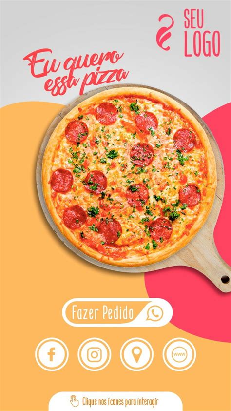 Cartão de Visitas Interativo Digital Pizzaria no Elo7 Lab Mídia 182765F