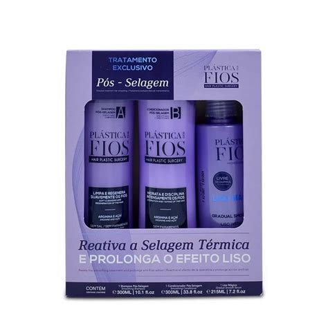 Kit Pl Stica Dos Fios P S Selagem Tratamento Exclusivo Em Sol Peeling