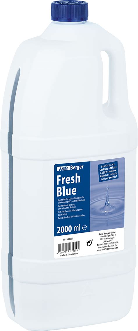 Liquide Sanitaire 2 Litres Berger Fresh Blue Accessoires De Camping