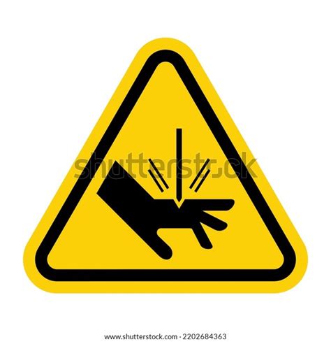 Iso Triangle Warning Sign Cut Sever Stock Vektor Royaltyfri